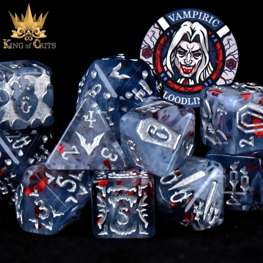 King of Crits Dice: Vampiric Bloodline 11 Dice Set
