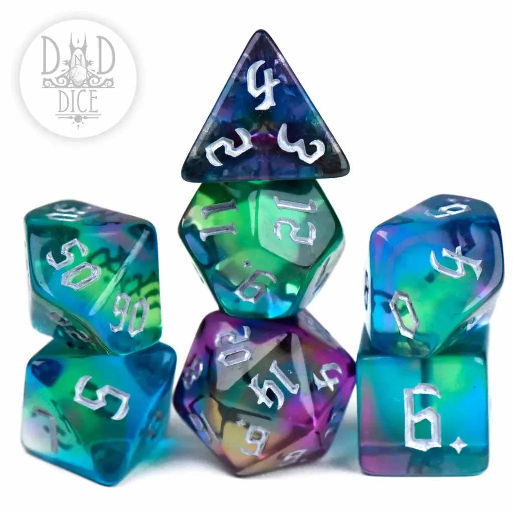 King of Crits: Alluring Aurora 7 Dice Set