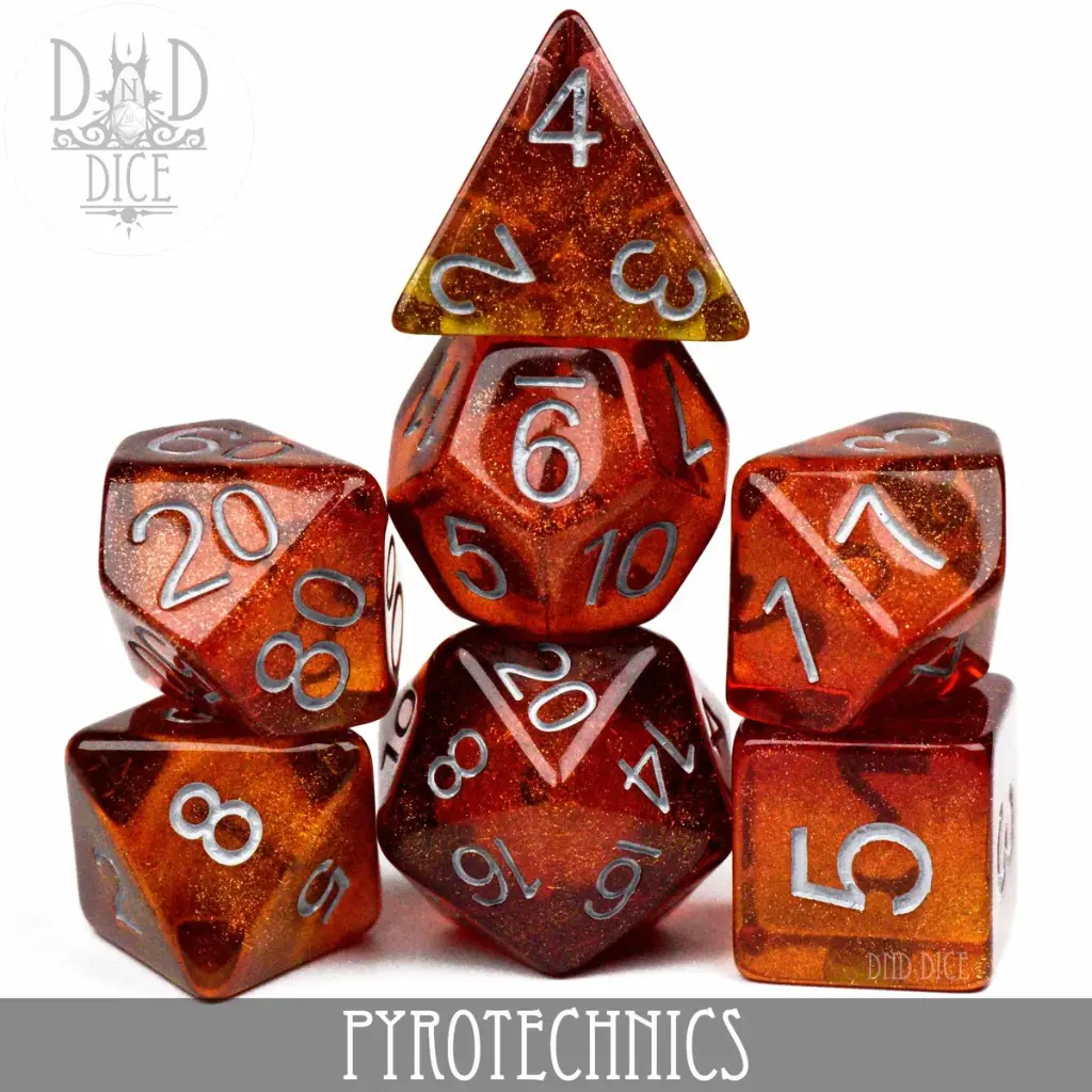 King of Crits: Pyrotechnics 7 Dice Set