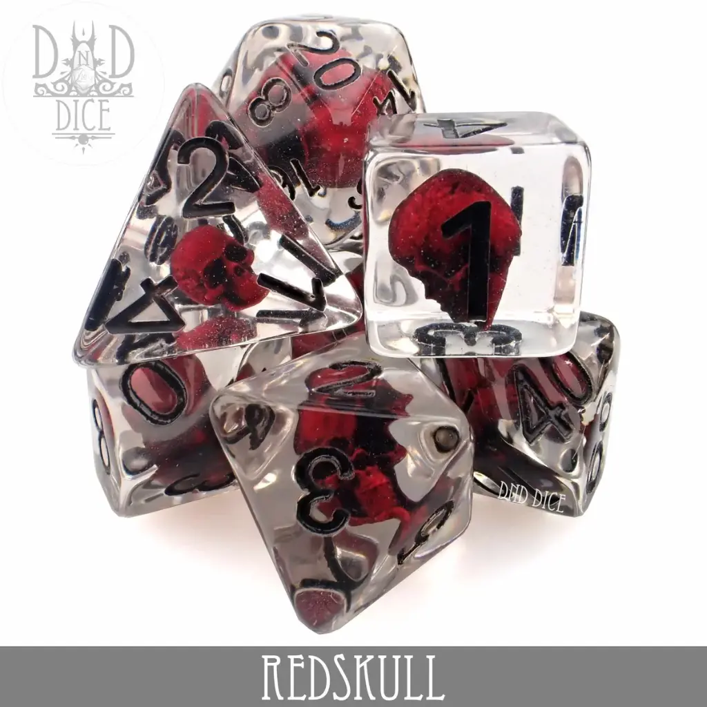King of Crits: Red Skull 7 Dice Set