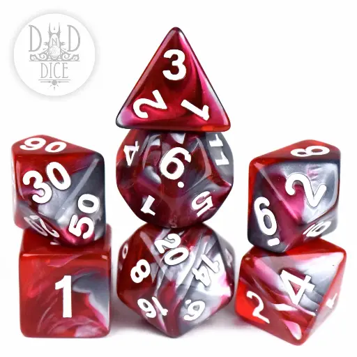 King of Crits: Steel and Blood 7 Dice Set