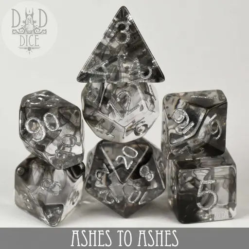 King of Crits: Ashes to Ashes 7 Dice Set