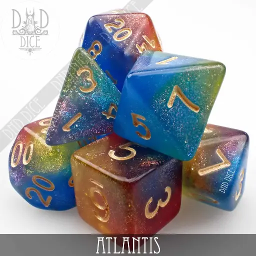 King of Crits: Atlantis 7 Dice Set