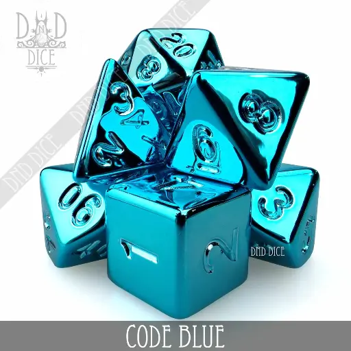King of Crits: Code Blue 7 Dice Set